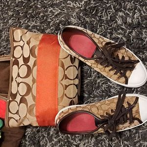 Authentic coach tote and coach shoes